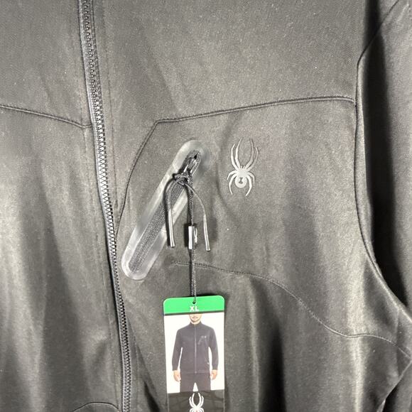 Spyder Active Mens Athletic NWT Jacket Prow-B Full Zip Black Lightweight Sz XL - Picture 4 of 7